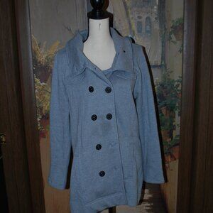 Hurley Heather Blue Hooded Coat - L